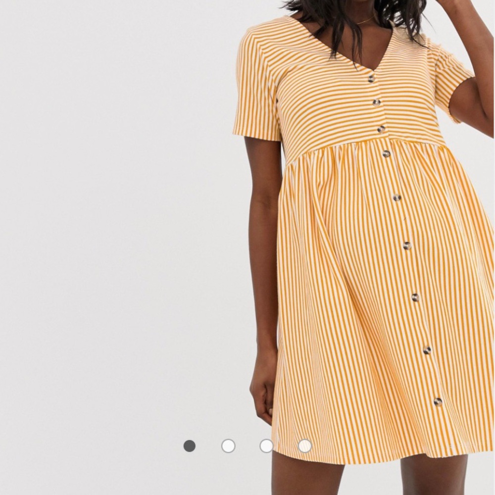 Asos button through smock dress